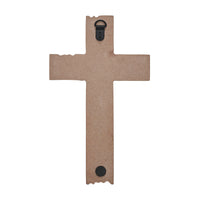 American Flag On Distressed Cross MDF Wall Sign 10x6 VHC Brands