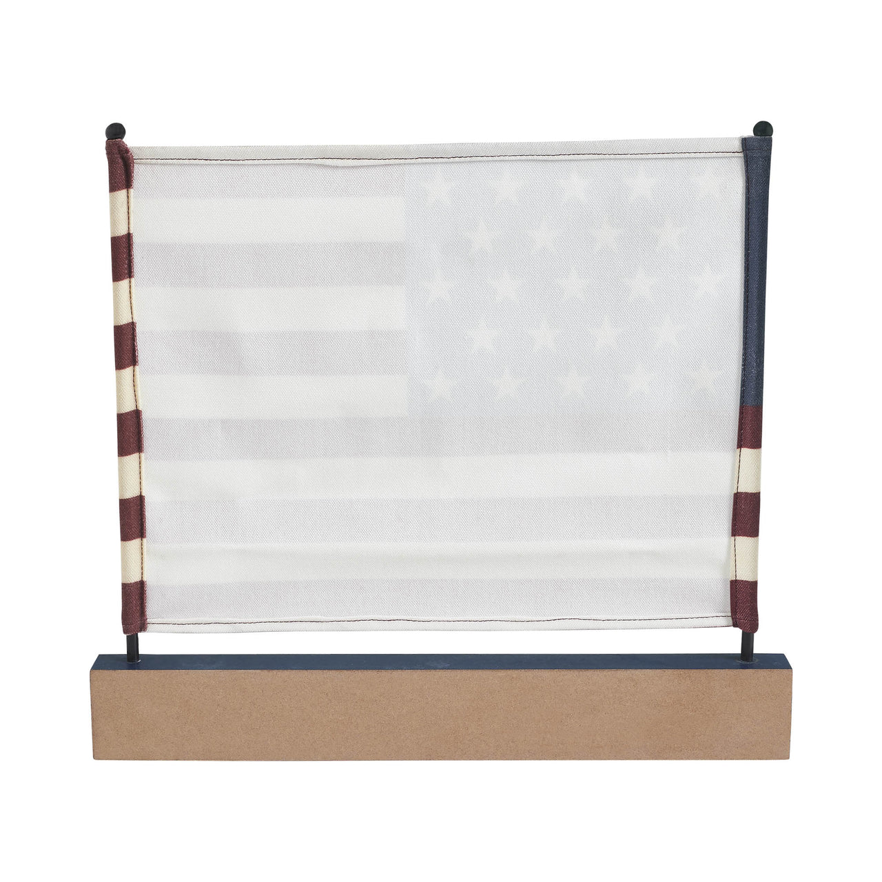 Canvas American Flag on Blue GBA MDF Base Decor 12x14x1 VHC Brands
