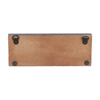 AMERICA Home Of The Free And The Brave w/ White Stars On Blue Stripe MDF Sign 3.5x9 - VHC Brands