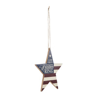 My Country Let Freedom Ring MDF Star Ornament 6x6x0.25 VHC Brands