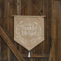 Thumbnail for Thankful & Blessed Fabric Wall Hanging