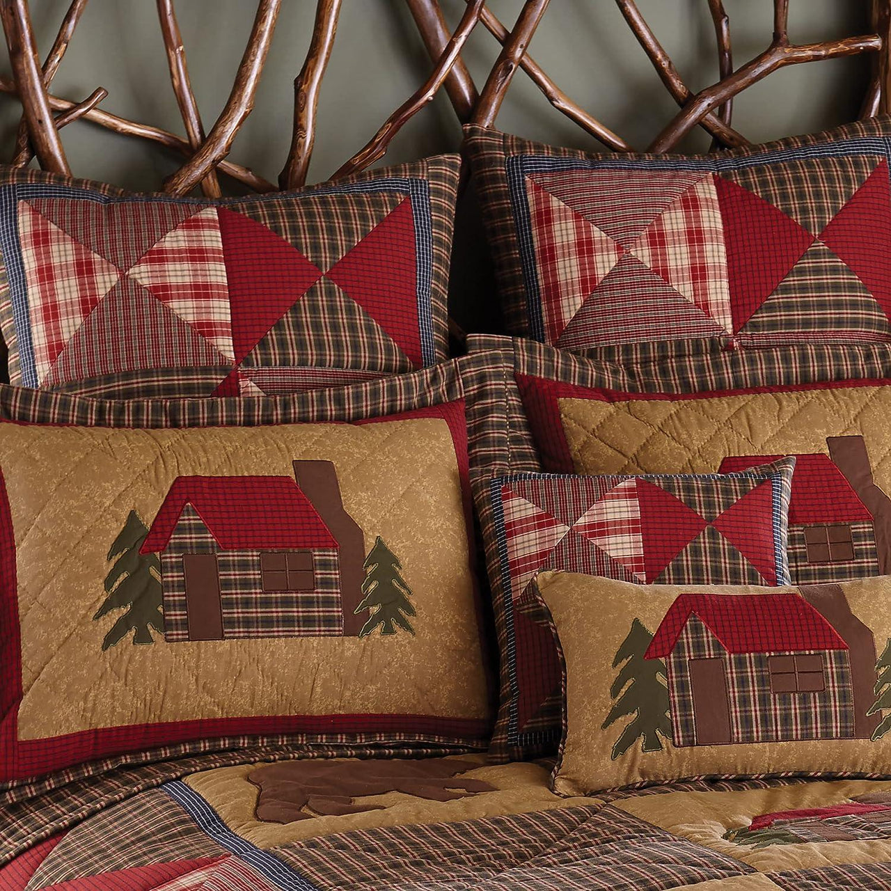 Cabin Patchwork Euro Sham - Park Designs - The Fox Decor