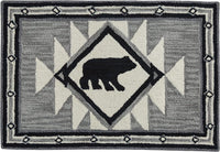 Tribal Hooked Rug 2' x 3' Black, Gray Park Designs - The Fox Decor