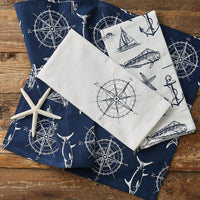 Thumbnail for Captain's Quarters Dishtowel - Natural Set of 2 Park Designs - The Fox Decor
