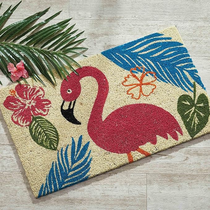 Flamingo Coir Doormat Park Designs