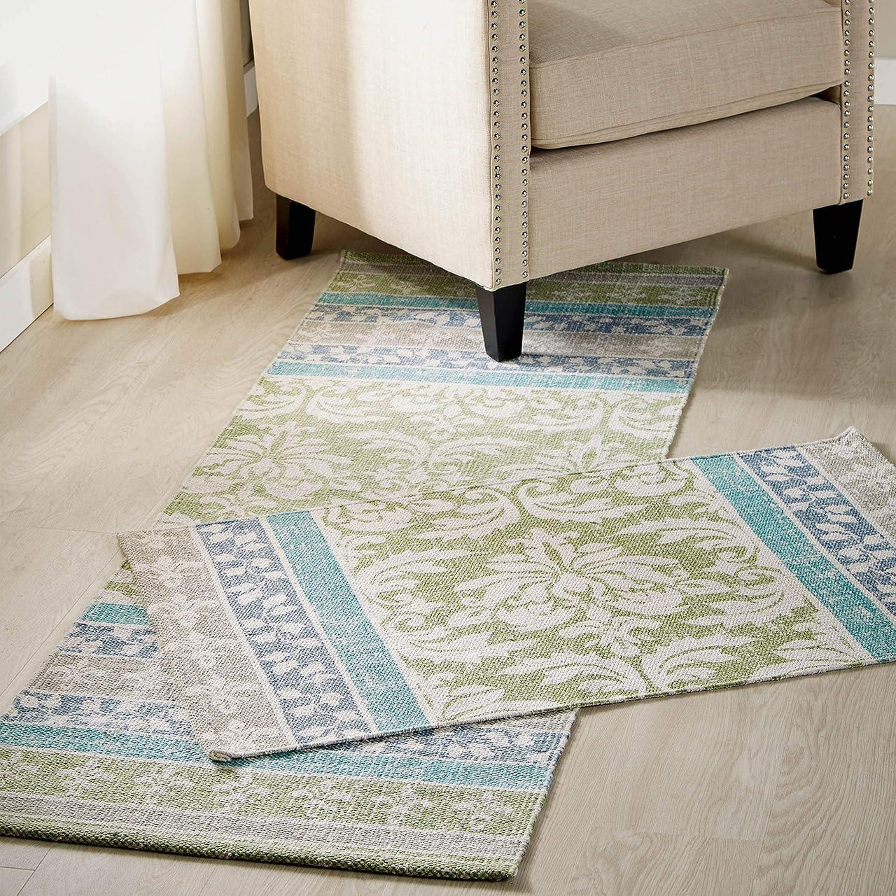 Pasha Rug - Green - 2' x 6' Set of 2 Park Designs - The Fox Decor