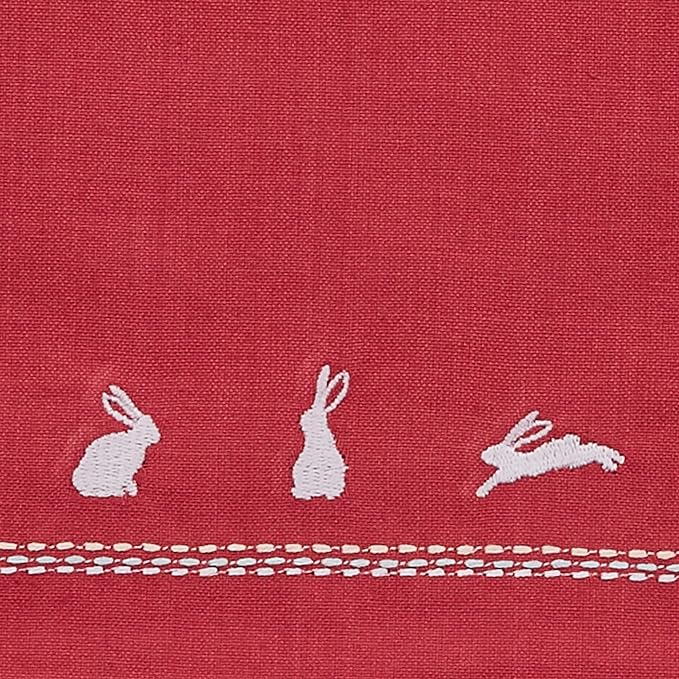 Bunny Embroidered Napkin  Rose Set of 12  Park Designs