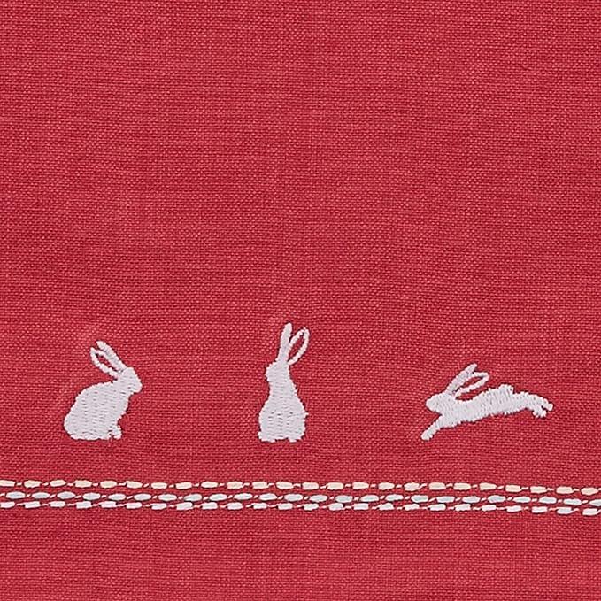 Bunny Embroidered Napkin Rose Set of 12 Park Designs - The Fox Decor