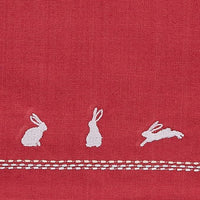 Bunny Embroidered Napkin Rose Set of 12 Park Designs - The Fox Decor