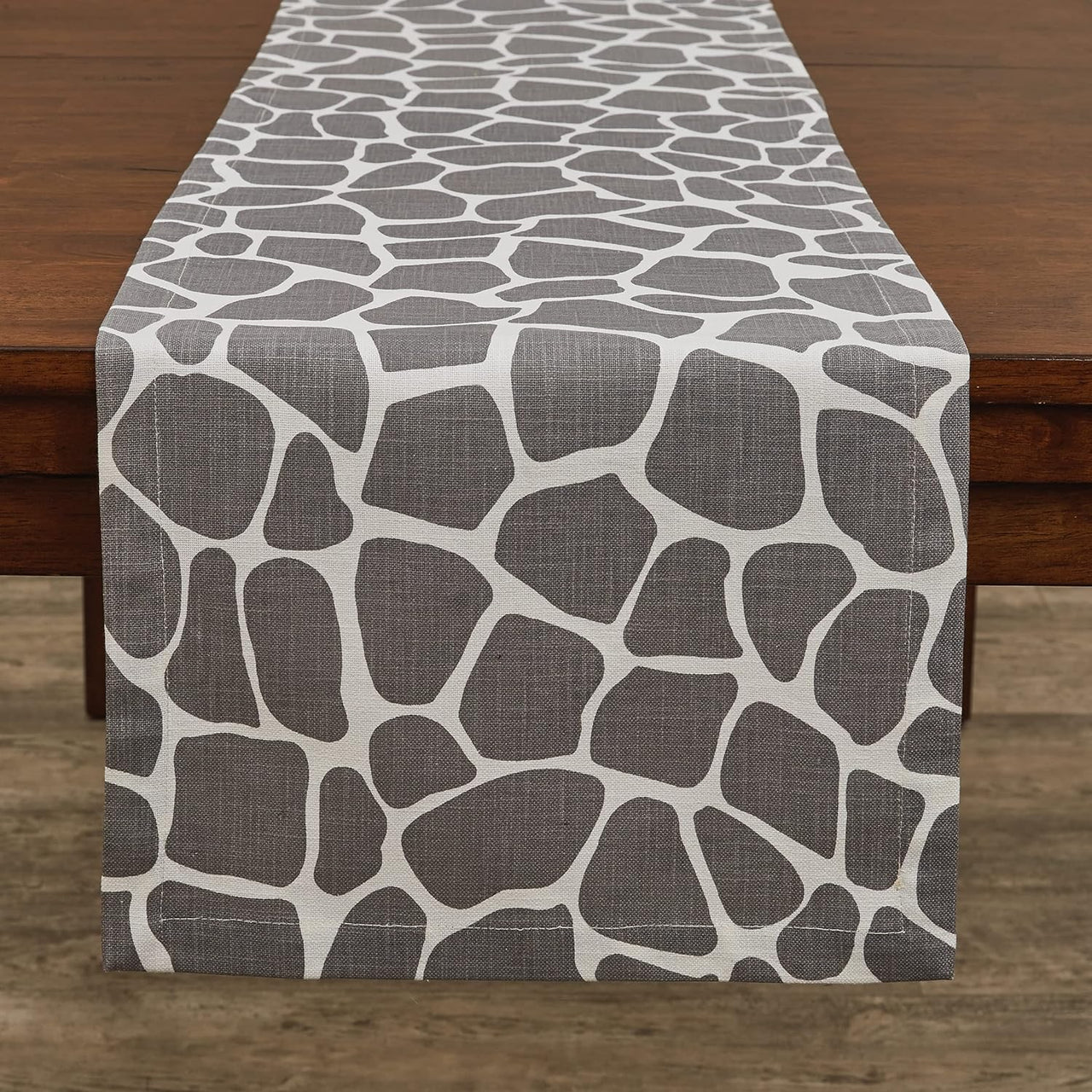 Giraffe Printed Table Runner 72"L - Gray Park Designs