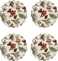 Nature Sings Quilted Placemats - Set of 8 Park Designs - The Fox Decor