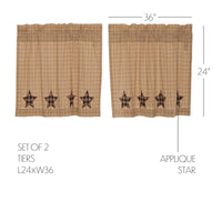 Thumbnail for Bingham Star Tier Applique Star Set of 2 L24xW36 - The Fox Decor