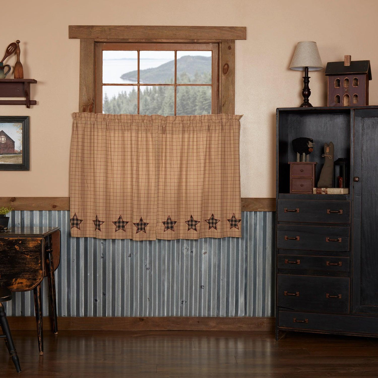 Bingham Star Tier Applique Star Set of 2 L36xW36 VHC Brands - The Fox Decor