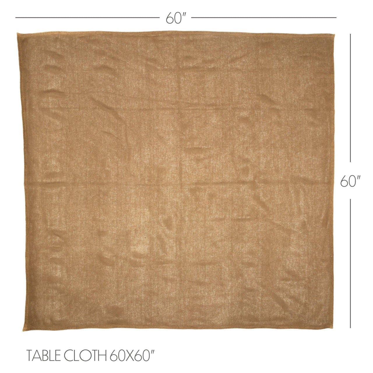 Burlap Natural Table Cloth 60"x 60" VHC Brands