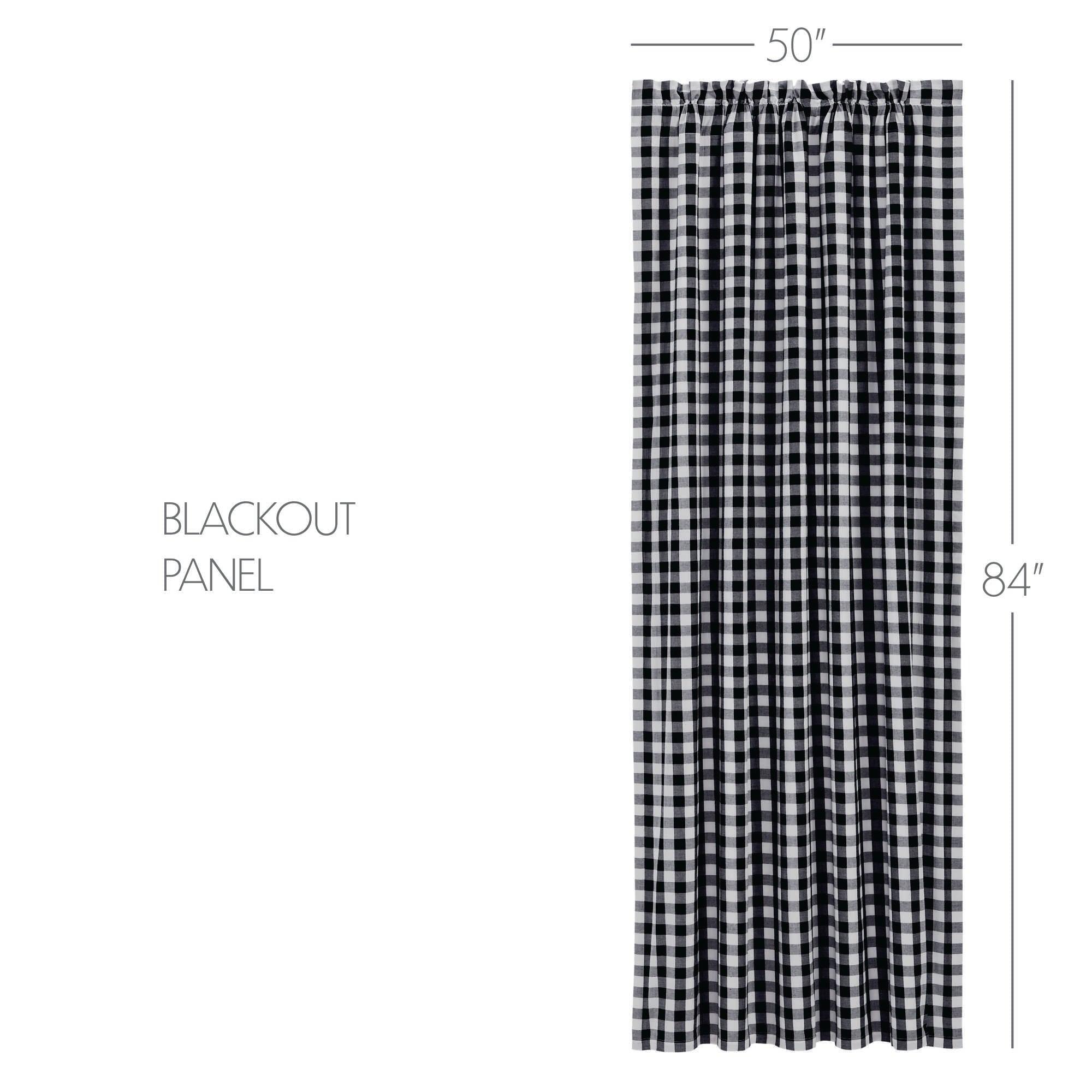 Annie Buffalo Black Check Blackout Panel 84x50 VHC Brands - The Fox Decor
