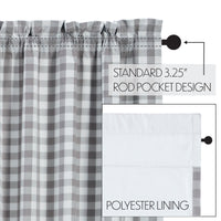 Thumbnail for Annie Buffalo Grey Check Blackout Panel 84x50 VHC Brands