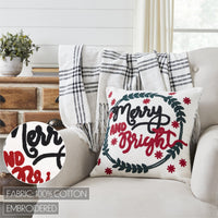 Thumbnail for Black Plaid Merry & Bright Pillow 18x18 - The Fox Decor