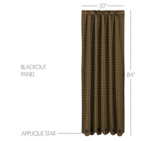 Thumbnail for Black Star Blackout Panel Scalloped 84x50 VHC Brands