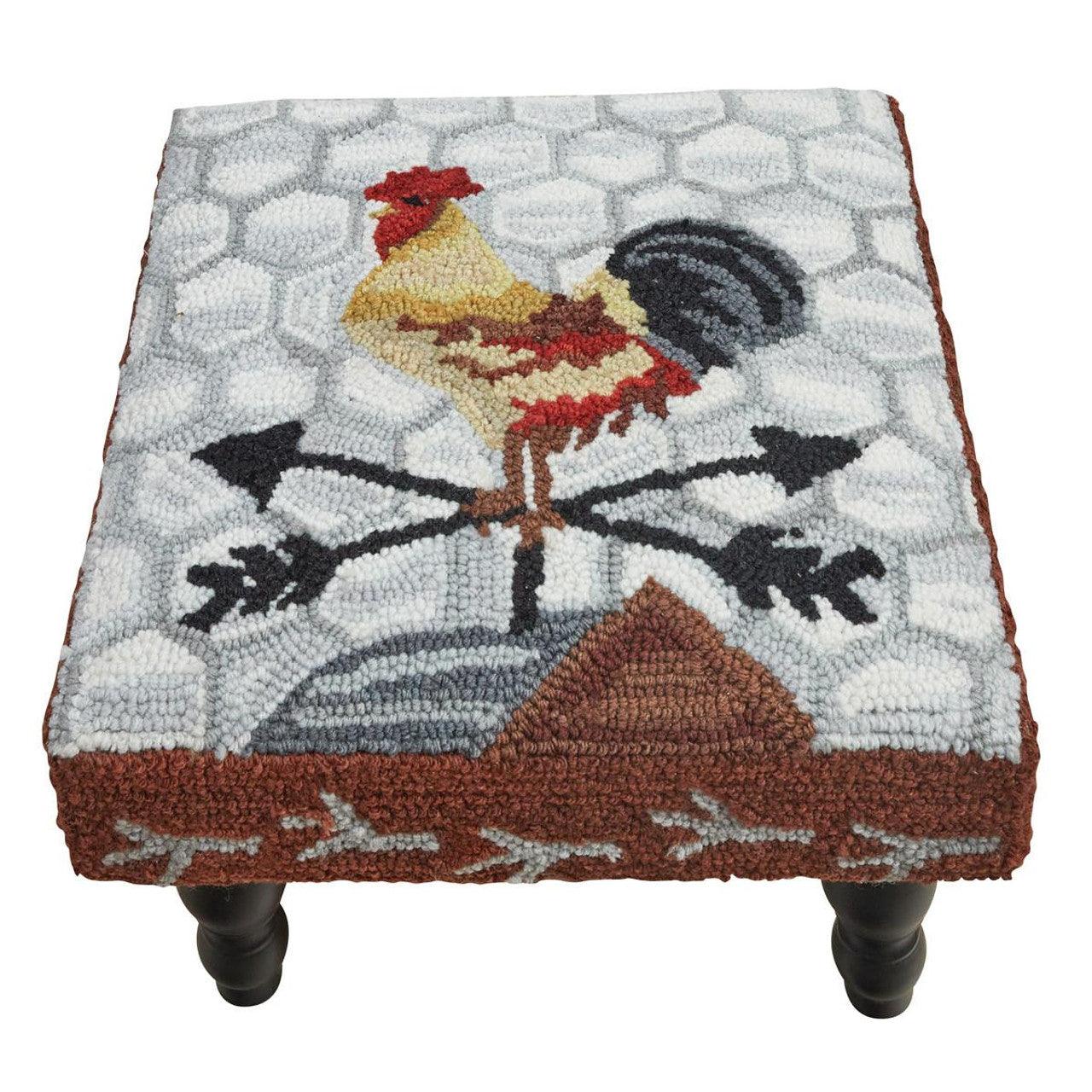 Break Of Day Rooster Hooked Stool - Park Designs - The Fox Decor
