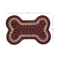 Thumbnail for Burgundy Tan Indoor/Outdoor Small Bone Rug 11.5x17.5 - The Fox Decor