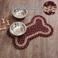 Thumbnail for Burgundy Tan Indoor/Outdoor Small Bone Rug 11.5x17.5 - The Fox Decor