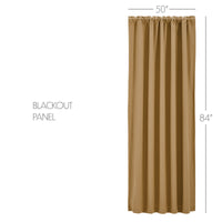 Thumbnail for Burlap Natural Blackout Panel Curtain 84x50 VHC Brands