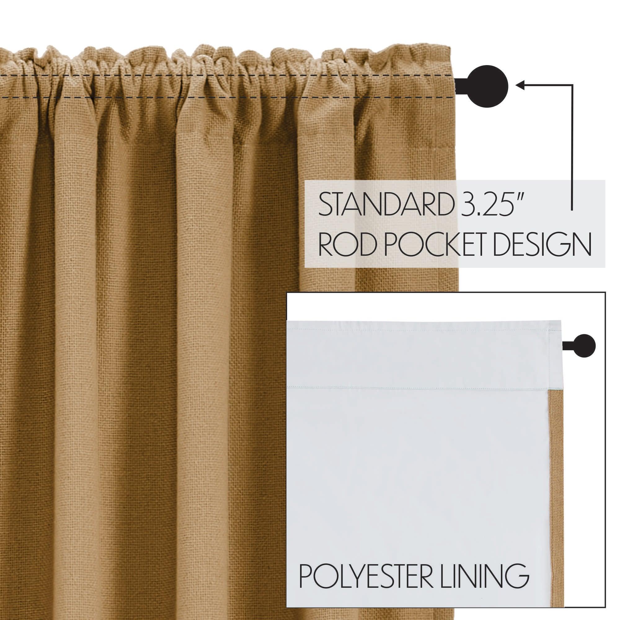 Burlap Natural Blackout Panel Curtain 84x50 VHC Brands - The Fox Decor