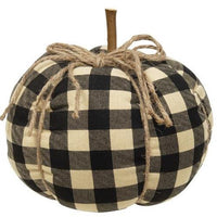 Large Black Buffalo Check Pumpkin - The Fox Decor