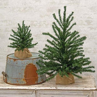 Pine Tree w Burlap Base 12 - The Fox Decor