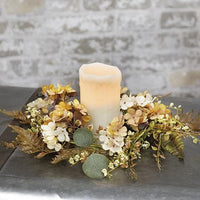 Thumbnail for Ivory Tan Hydrangea Candle Ring 12