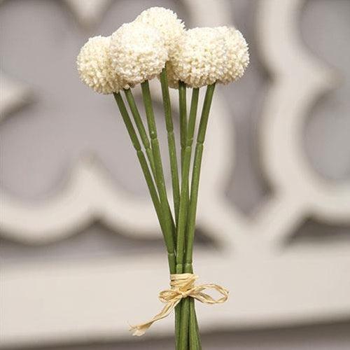 White Billy Ball Bouquet - The Fox Decor