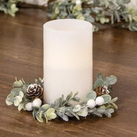 Thumbnail for Holiday Ombre Boxwood & Berry Candle Ring 25 - The Fox Decor