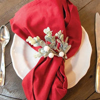 Holiday Ombre Boxwood & Berry Napkin Ring - The Fox Decor