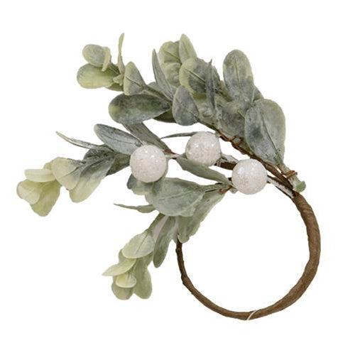 Holiday Ombre Boxwood & Berry Napkin Ring - The Fox Decor