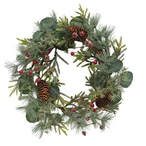 Icy Bristle Pine & Berry Wreath 16