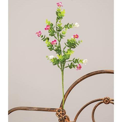 Pink & White Wildflower Pick - The Fox Decor