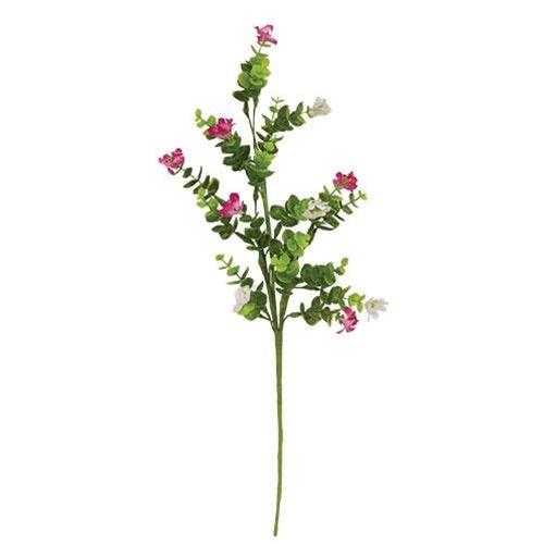 Pink & White Wildflower Pick - The Fox Decor