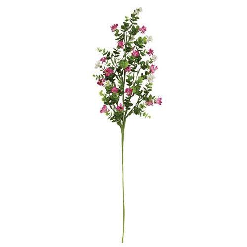 Pink & White Wildflower Spray - The Fox Decor