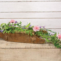 Pink Chrysanthemum & Iris Garland - The Fox Decor