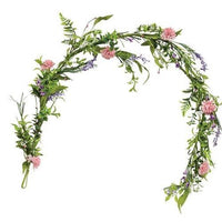 Pink Chrysanthemum & Iris Garland - The Fox Decor