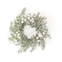 Thumbnail for Snow Berries & Icy Boxwood Candle Ring 45