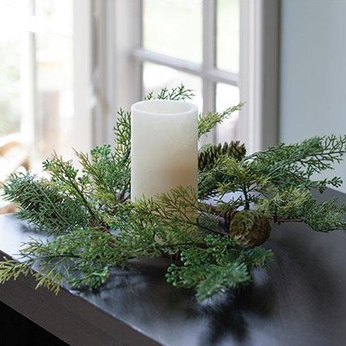 Mossy Glen Pine & Cedar Candle Ring 65 - The Fox Decor