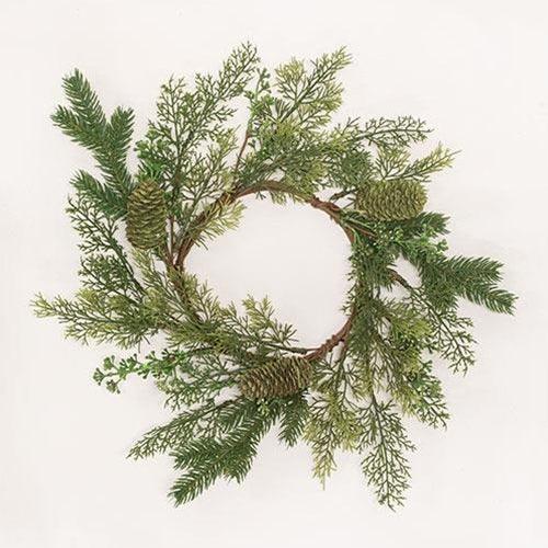 Mossy Glen Pine & Cedar Candle Ring 65 - The Fox Decor