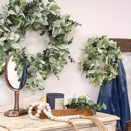 Velvet Lamb's Ear & Eucalyptus Wreath 20 - The Fox Decor