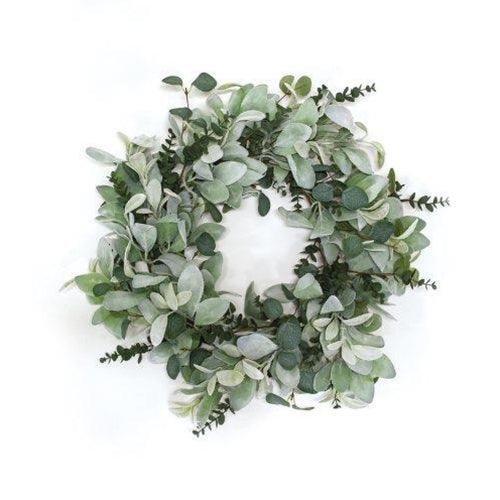 Velvet Lamb's Ear & Eucalyptus Wreath 20 - The Fox Decor