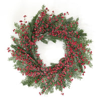 Thumbnail for Sparkling Red Berries & Mixed Greens Wreath, 24
