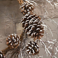 Snow Fallen Twig & Pinecone Wreath 24 - The Fox Decor
