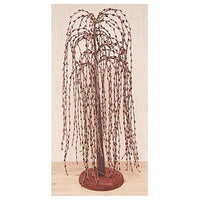 Burgundy Pip Berry Willow Tree w Base 24 - The Fox Decor