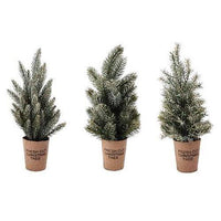 Lg Frosted Tree w Paper Cup 3 Asstd - The Fox Decor