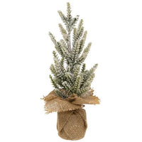 Thumbnail for Snowy Pine Tree with Burlap Base - The Fox Decor